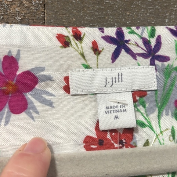 J.Jill floral maxi ruffled Summer spring dress with pockets size Medium - Picture 4 of 8